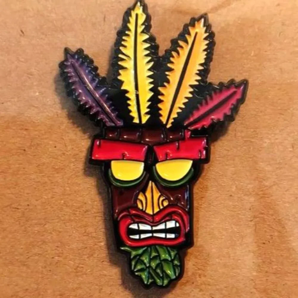 Aku Aku Enamel Pin Crash Bandicoot Video Game Mask Lapel Badge Brooch
